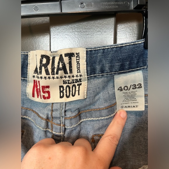 Ariat Denim Slim Boot Men’s Jeans - Picture 3 of 7